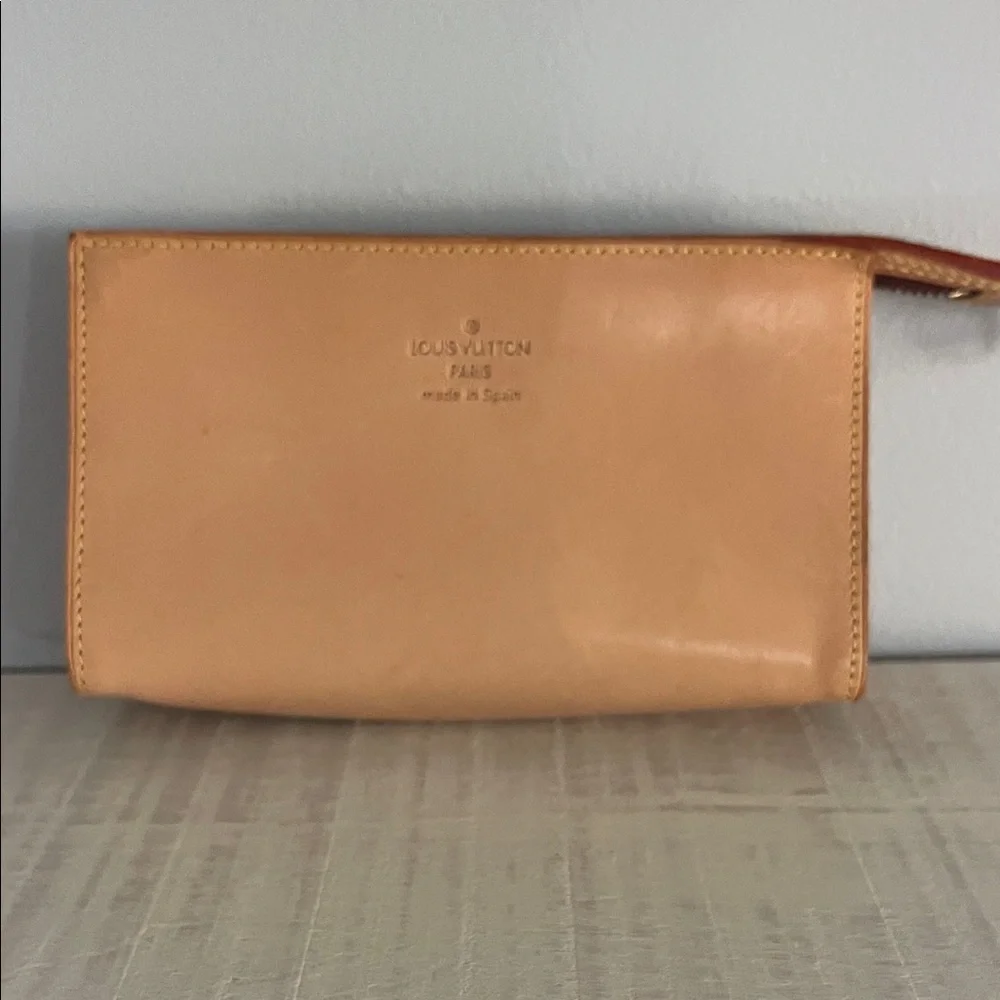 ❌SOLD❤️Louis Vuitton Vachetta Ambre Sac Pochette Clutch Wristlet - Picture 10 of 13